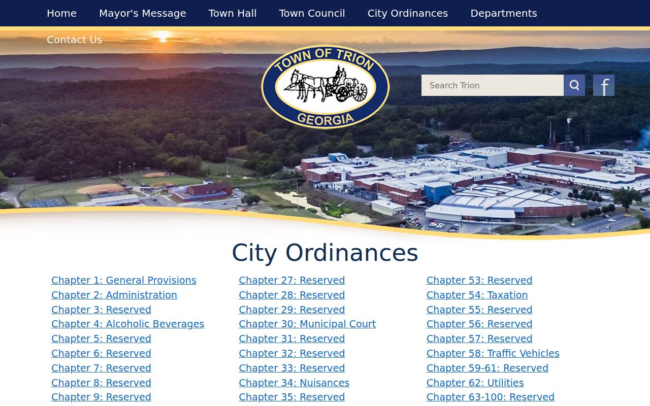 Trion ordinance index linking municipal court rules for active warrants